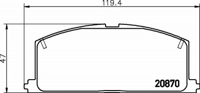 HELLA PAGID 8db355006091 -  Комплект тормозных колодок, дисковый тормоз